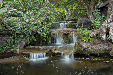 Fototapeta na wymiar waterfall in the garden