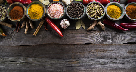 Fototapeta na wymiar Frame, Herbs and spices