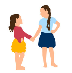 child, vector, isolated