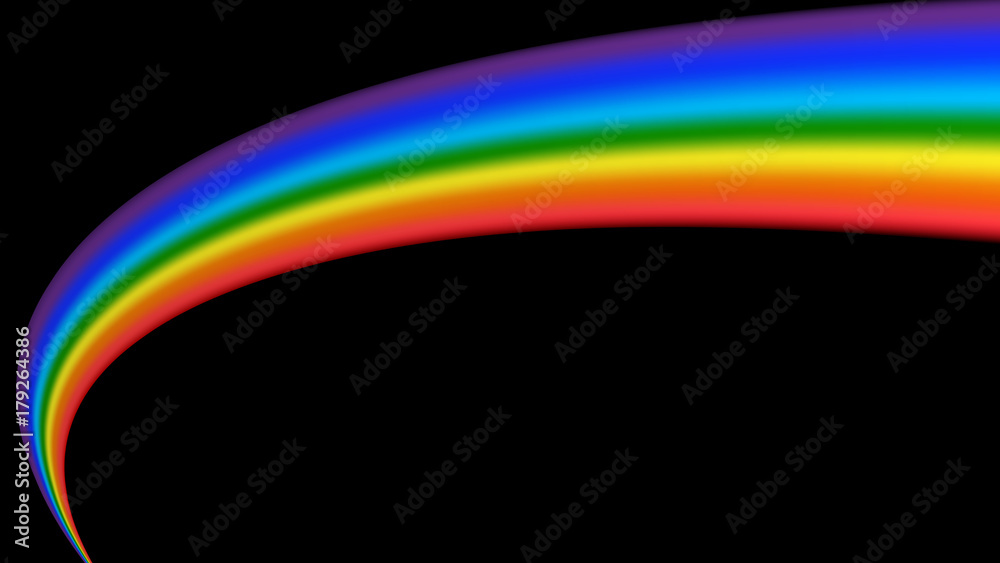 Canvas Prints rainbow icon. shape arch isolated on black background. colorful light and bright design element. sym