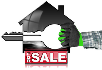 House Model with Key - For Sale