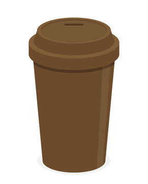 Coffee cup flat vector