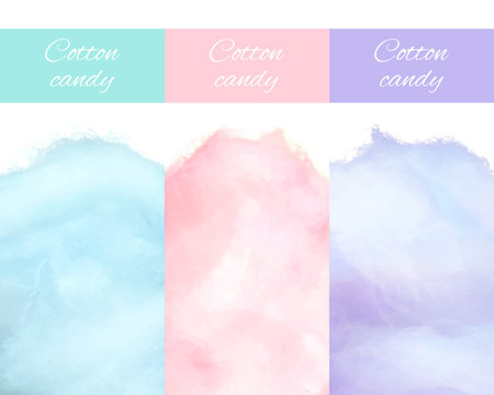 Cherry Bilberry and Blueberry Cotton Candy Vector