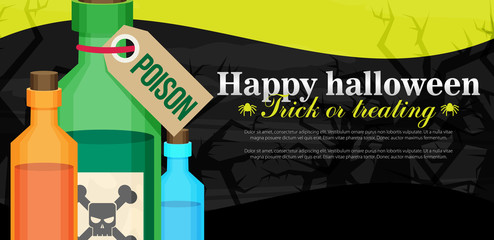 Naklejka premium Halloween background flat design vector