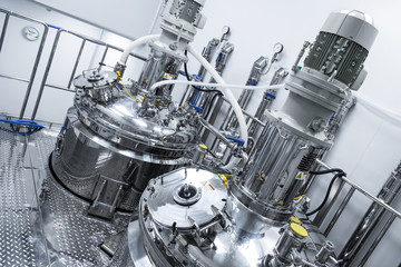 Photo production, clean room with stainless steel hardware