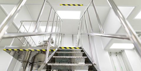 big chromium ladder in science lab