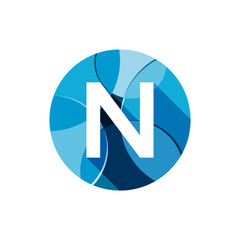 initial letter logo circle abstract