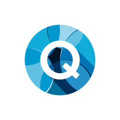 initial letter logo circle abstract