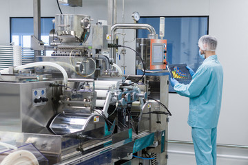 plant picture, scientist configures control panel