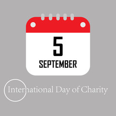 International Day of Charity Logo Vector Template Design