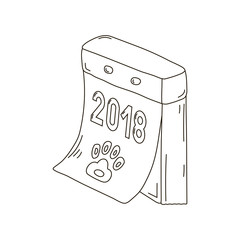 Calendar of year of the dog