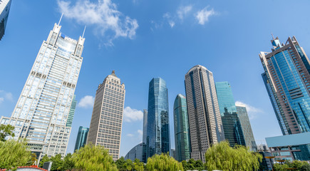 Fototapeta na wymiar Shanghai Lujiazui financial district skyscrapers