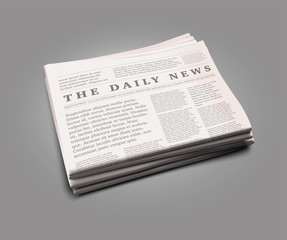 Obraz premium Vector realistic newspaper with empty space to add your own text and pictures.
