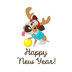 Happy new year greeting card