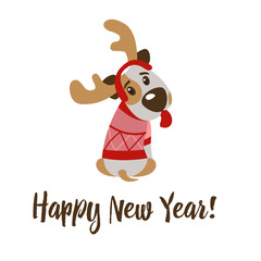 Happy new year greeting card