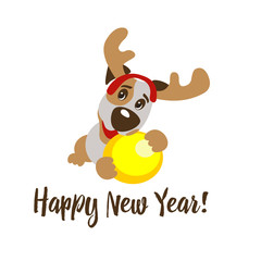 Happy new year greeting card