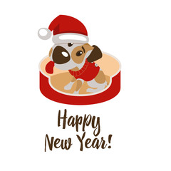 Happy new year greeting card
