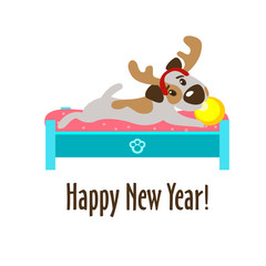 Happy new year greeting card