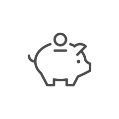 Money box line icon