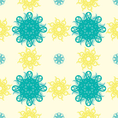 Seamless abstract floral pattern,mandala pattern