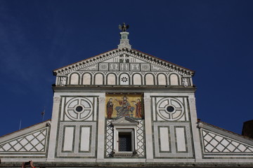 Basilica San Miniato al Monte (St Minias on the Mountain) in Florence city - Italy