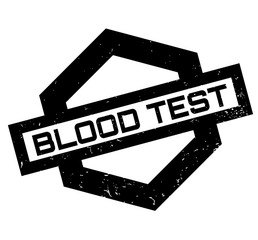 Obraz premium Blood Test rubber stamp. Grunge design with dust scratches. Effects can be easily removed for a clean, crisp look. Color is easily changed.