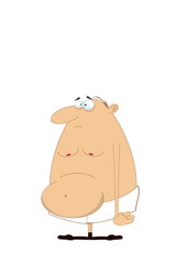 fat guy wearing socks