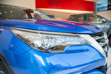 Headlight of CAR Close up. Exterior Detail