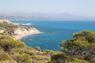 Fototapeta na wymiar View at Aegen sea, Rhodes; Greece.