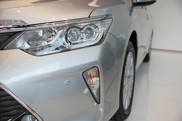 Headlight of CAR Close up. Exterior Detail