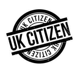 UK Citizen rubber stamp. Grunge design with dust scratches. Effects can be easily removed for a clean, crisp look. Color is easily changed.