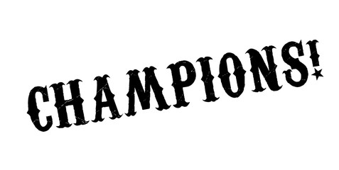 Champions rubber stamp. Grunge design with dust scratches. Effects can be easily removed for a clean, crisp look. Color is easily changed.