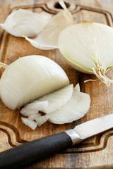 Fresh raw white onion