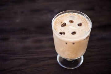 Coffee smoothies with roasted beans