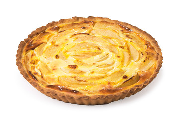 dessert pear pie isolated