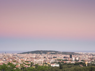 Fototapeta na wymiar Sunset in Barcelona