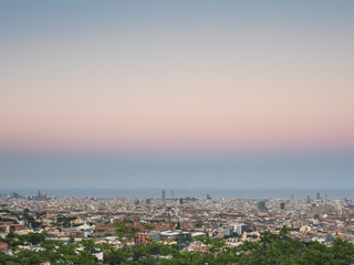 Obraz premium Sunset in Barcelona