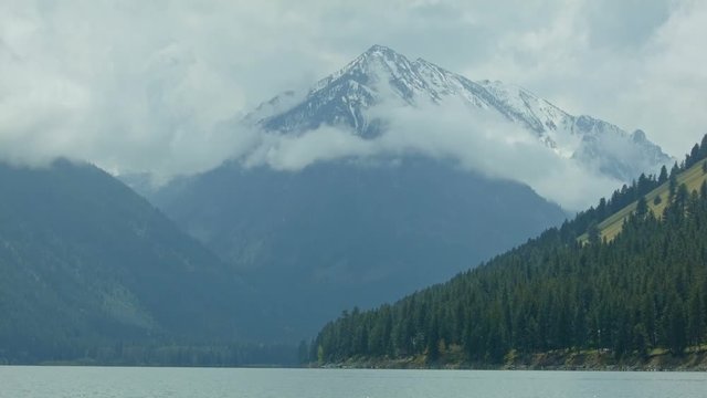Snowy mountains and clouds Wallowas Oregon 9