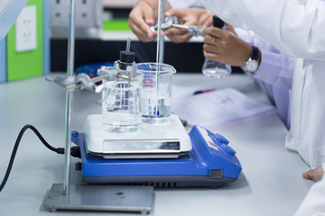 Education Biotechnology and Experiment chemical in the laboratory.	