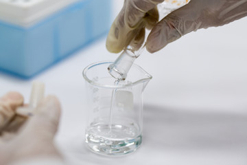 Education Biotechnology and Experiment chemical in the laboratory.	