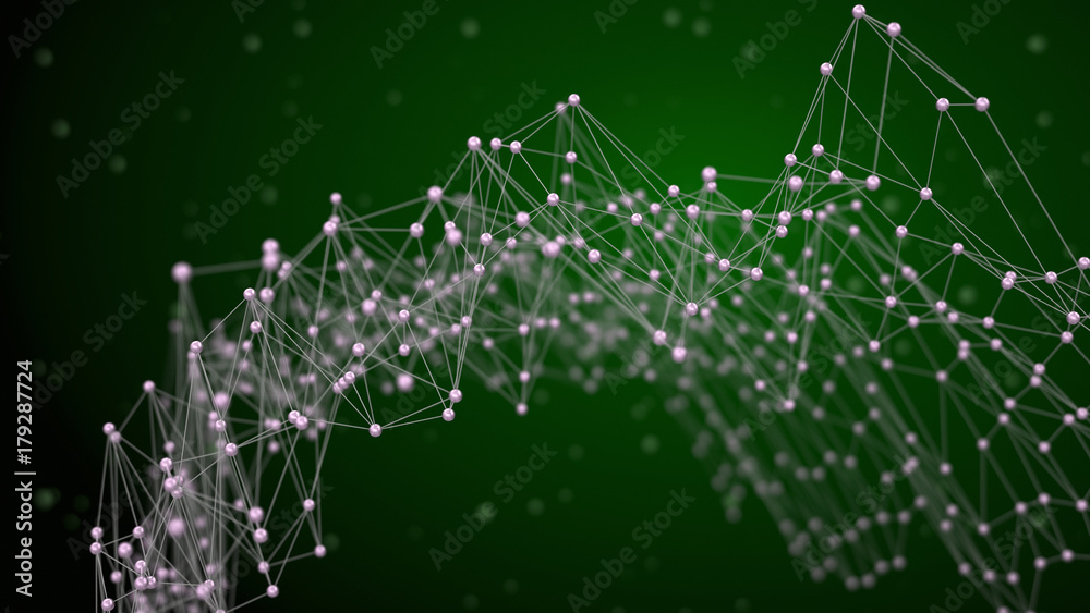 Wall mural image of abstract network