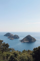 Naklejka premium small island in the mediterranean sea landscape