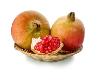 pomegranate isolated on white background