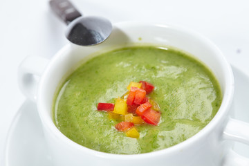 green cream soup