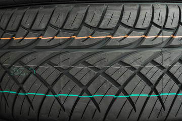 Naklejka premium Tire textured for background. rubber