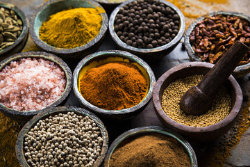 Spice Still Life, wooden bowl