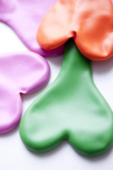 colorful balloons deflated multicolor