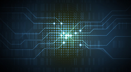 Digital technology world. Business virtual concept. Vector background