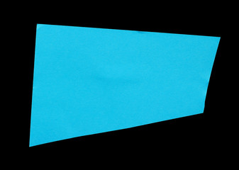 torn paper isolated on black background with copy space for text