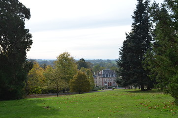 Le parc de l'Hôtel de Ville de Bagnoles de l'orne (Orne - France)